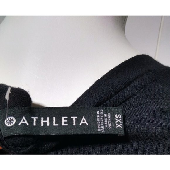 Athleta Dolman Oversized Top size XXS or 2XS Modal Black t-Shirt Muscle - Picture 5 of 7